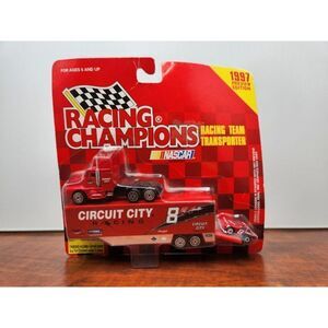 1997 NASCAR Hut Stricklin 8 Racing Champions 1:144 Scale Team Transporter w/Car